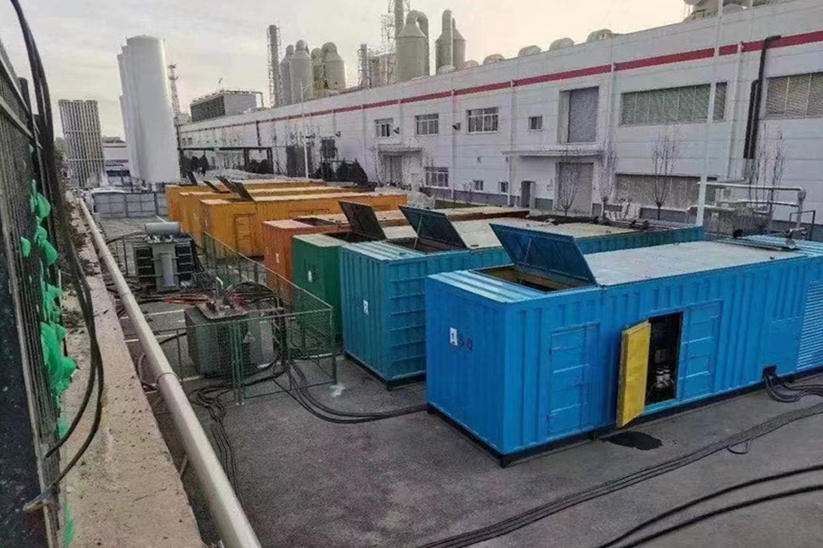 临县发电机租赁施工现场